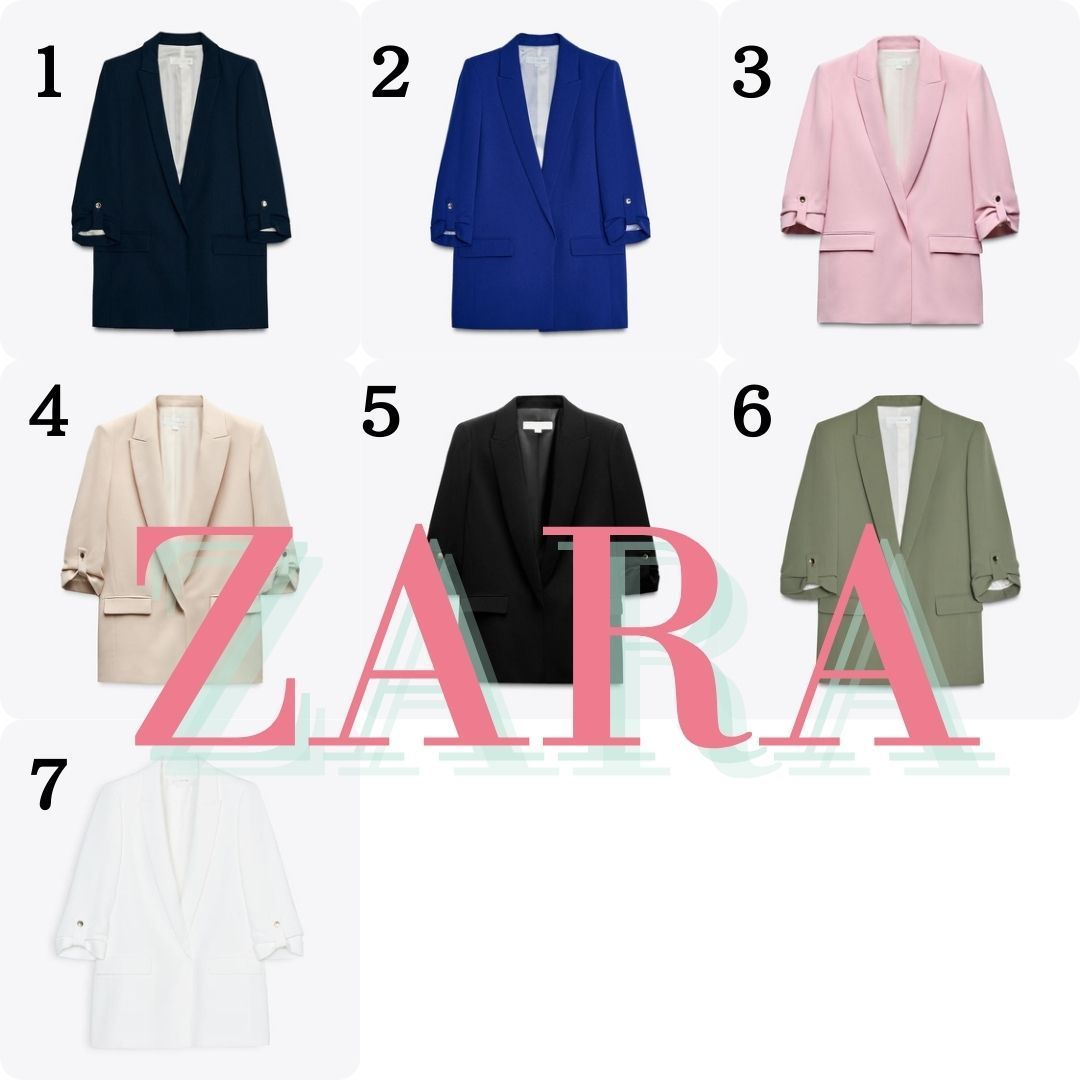 ZARA ロールアップスリーブブレザー 2226/518