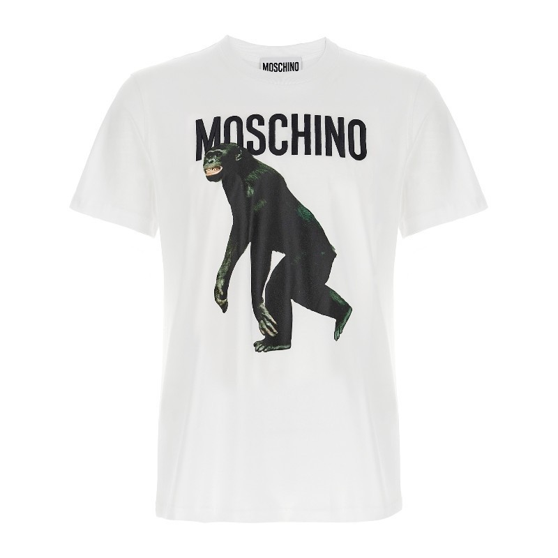 Tシャツ・カットソー Moschino SS25 Logo embroidery t-shirt (A07130241 1001)