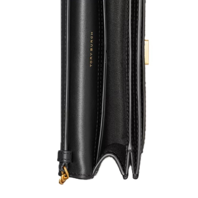 すぐ届く*ToryBurch*Tモノグラム ジャカード チェーンウォレット