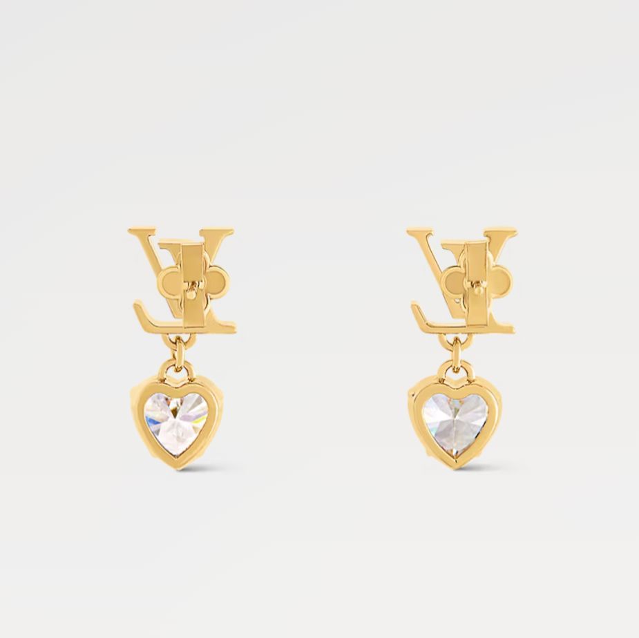 《25SS★》ルイヴィトン ピアス ロゴ 揺れるハート