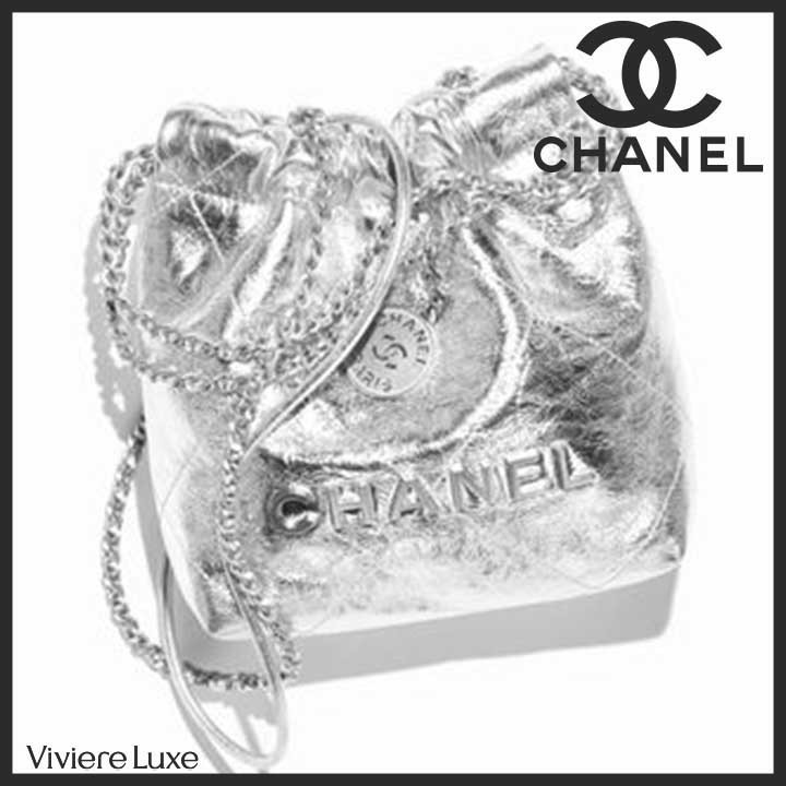 *吉田朱里愛用♪*【CHANEL】22 ミニハンドバッグ シルバー