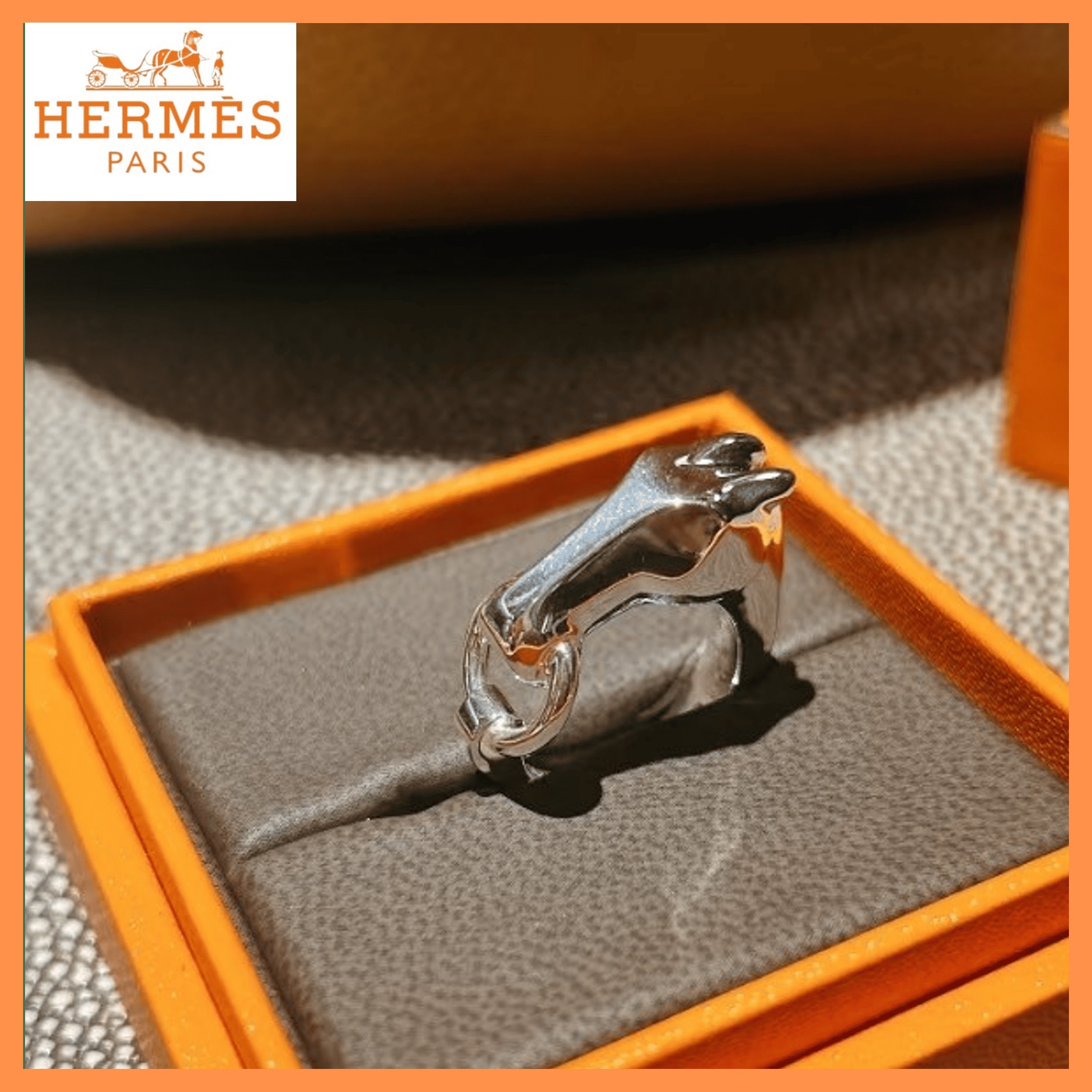 クラシックとモダンの融合【HERMES】ギャロップ リング SM