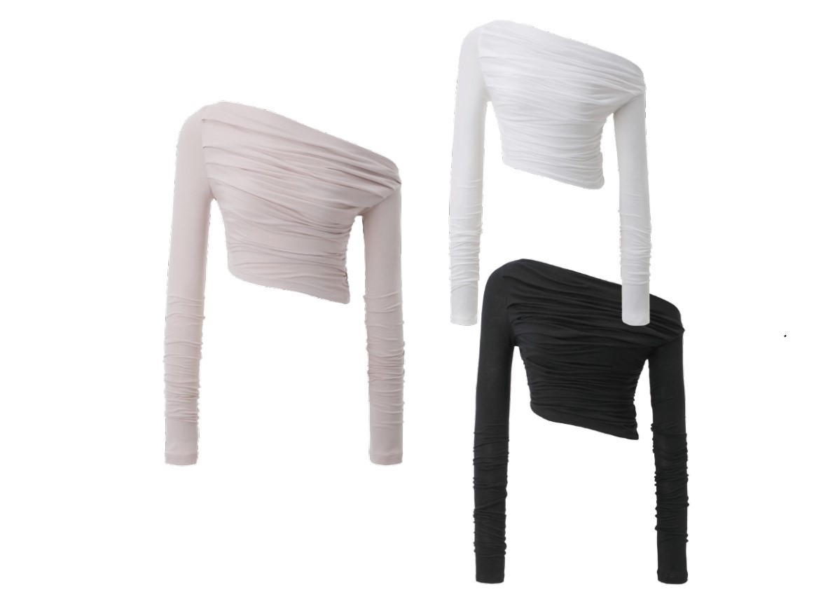 韓国商品/THREE TIMES Drape top