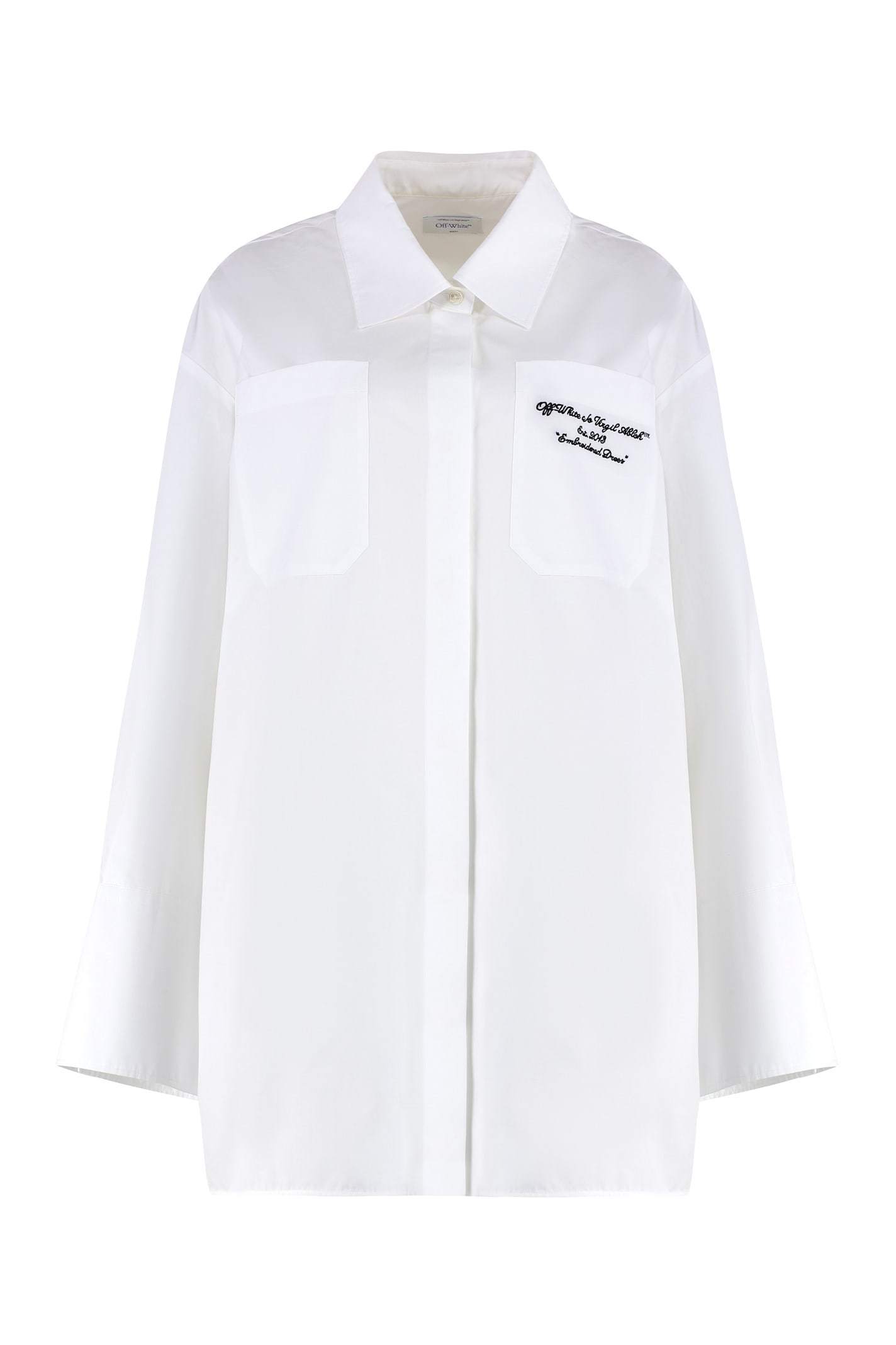 【送料&関税込】Off-White Cotton Shirtdress