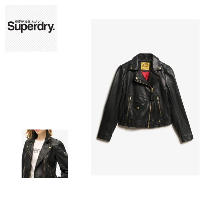 Superdry レザー ウーマン バイカージャケット