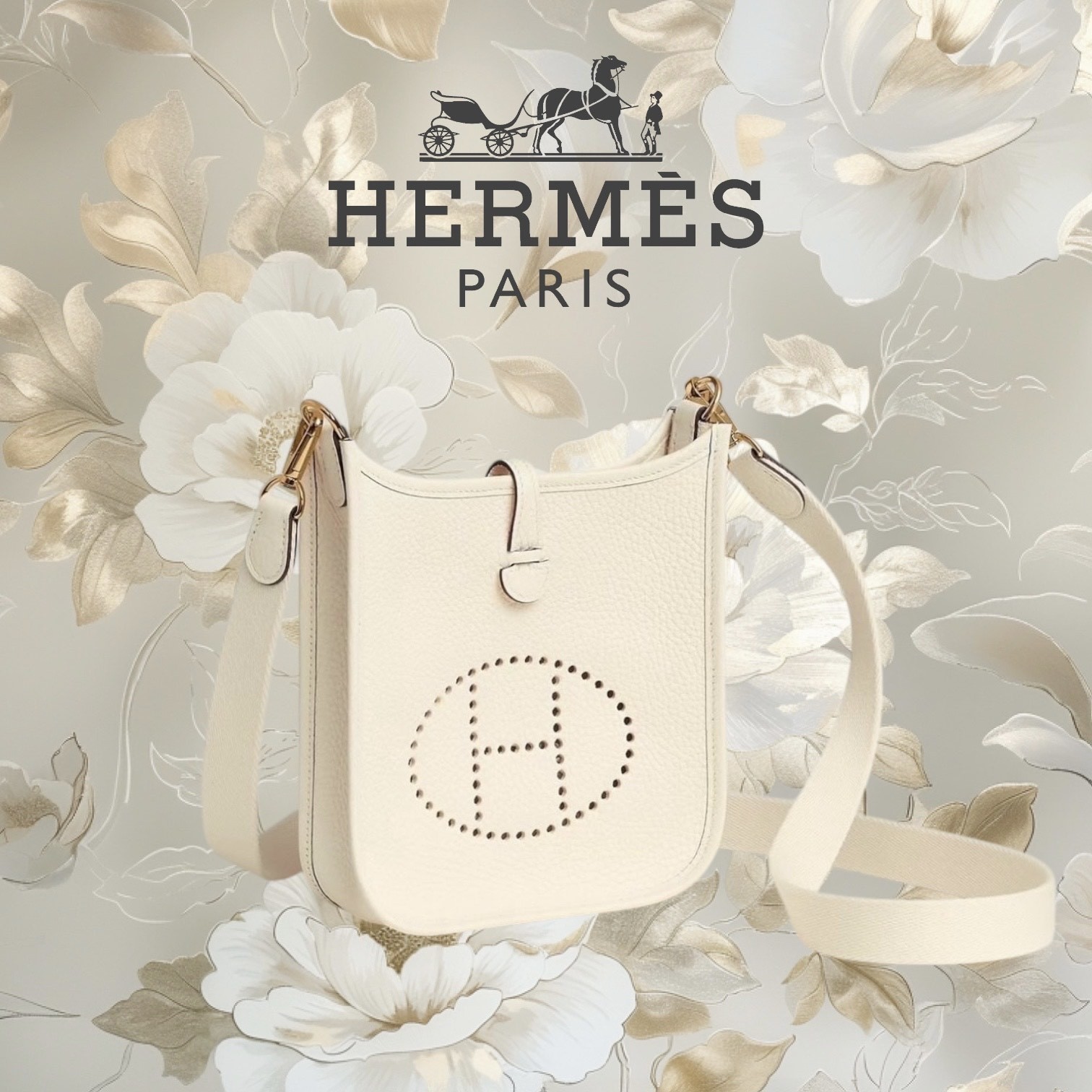 HERMES エルメス エヴリン アマゾーヌ TPM ショルダー 白 ナタ