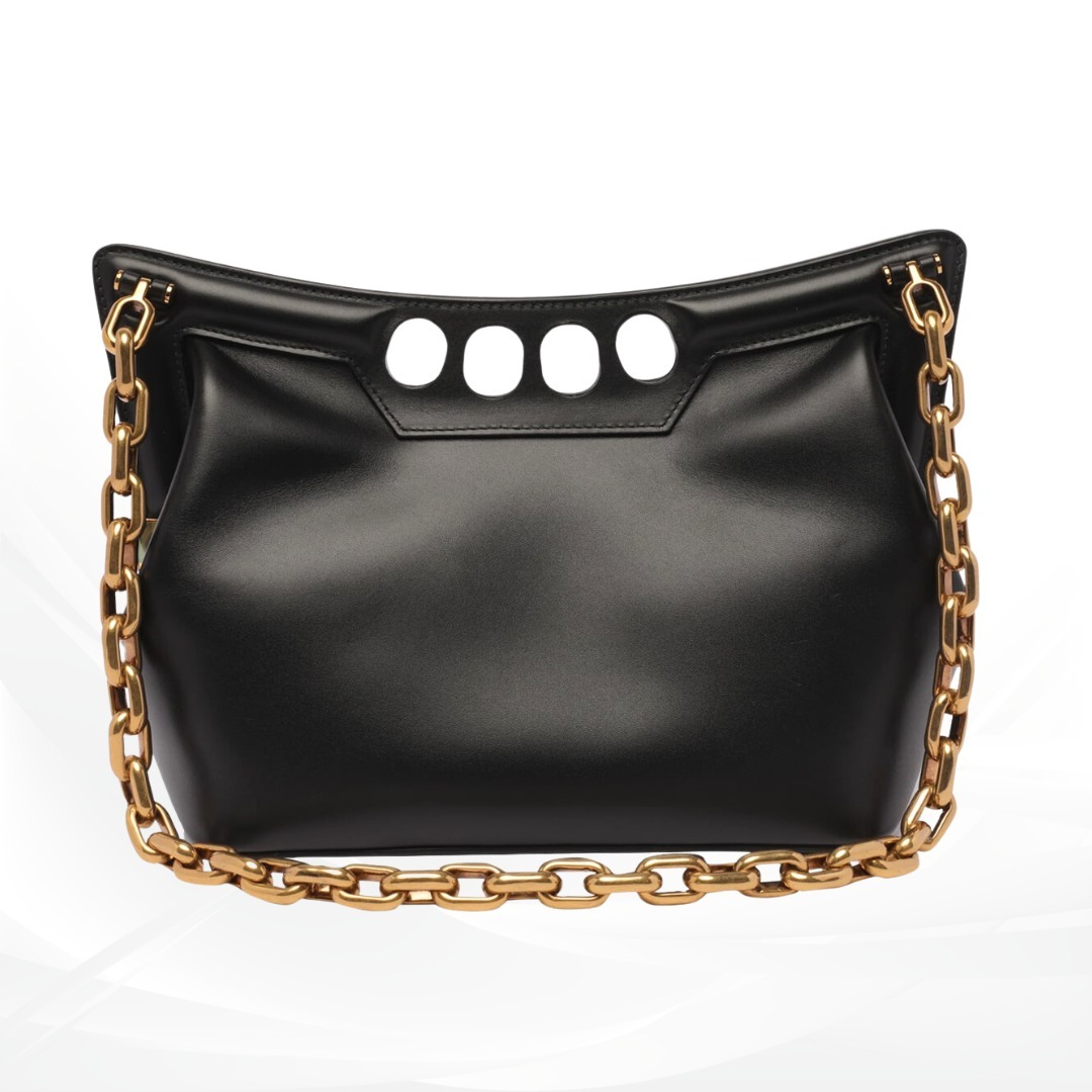 alexander mcqueen スモール ピーク チェーン ショルダーバッグ Alexander McQueen Women's' Small Peak Shoulder Bag in Black