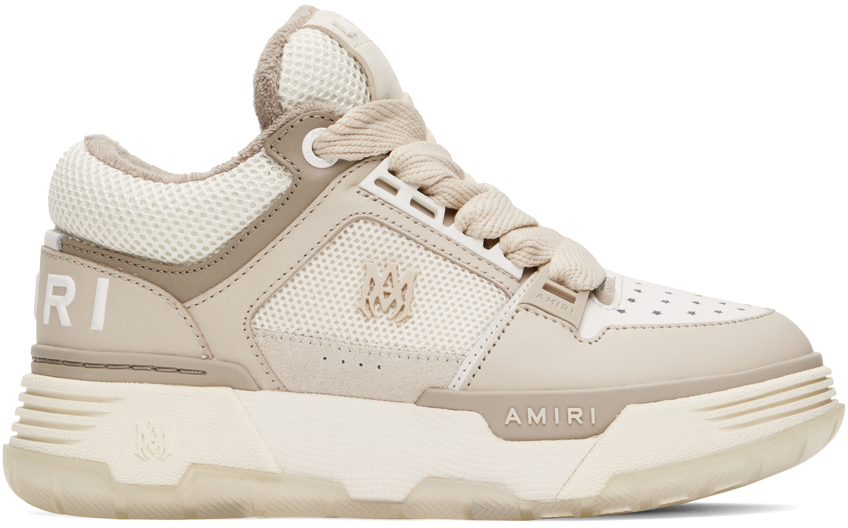 【関税込み】AMIRI ホワイト＆ベージュ MA-1 スニーカー