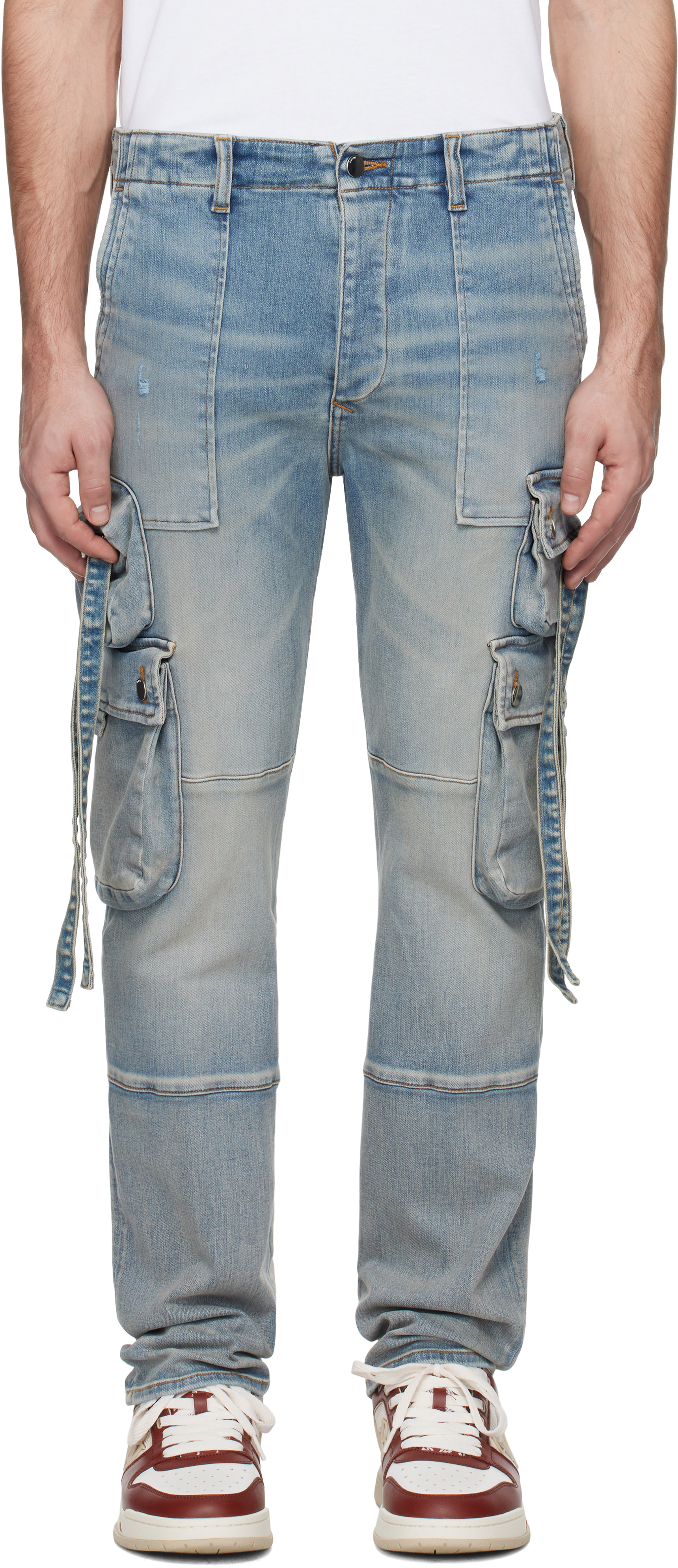 【関税込み】AMIRI ブルー Tactical デニム カーゴパンツ