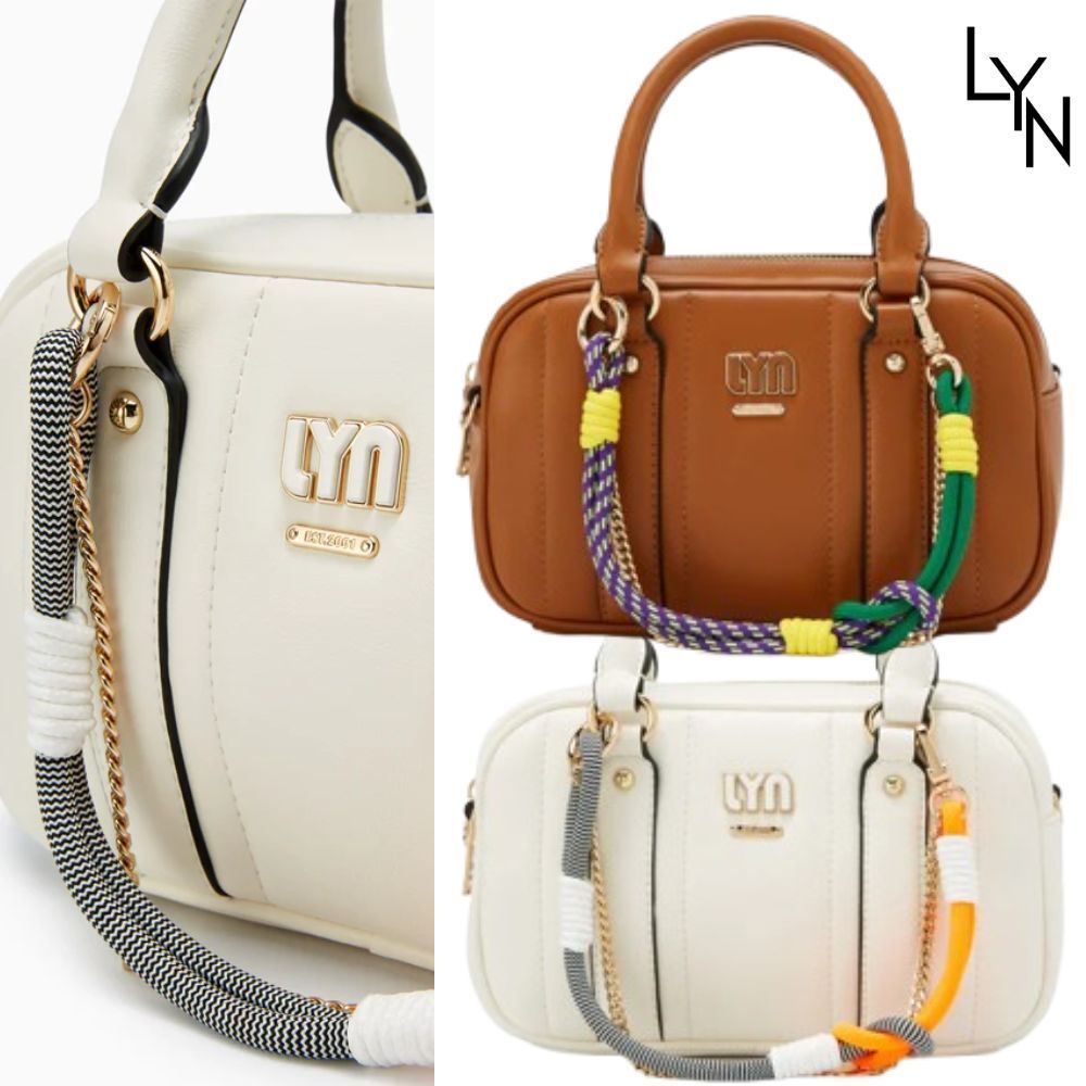 LYN 2WAY チェーン ミニダッフルバッグ ジッパー レトロ