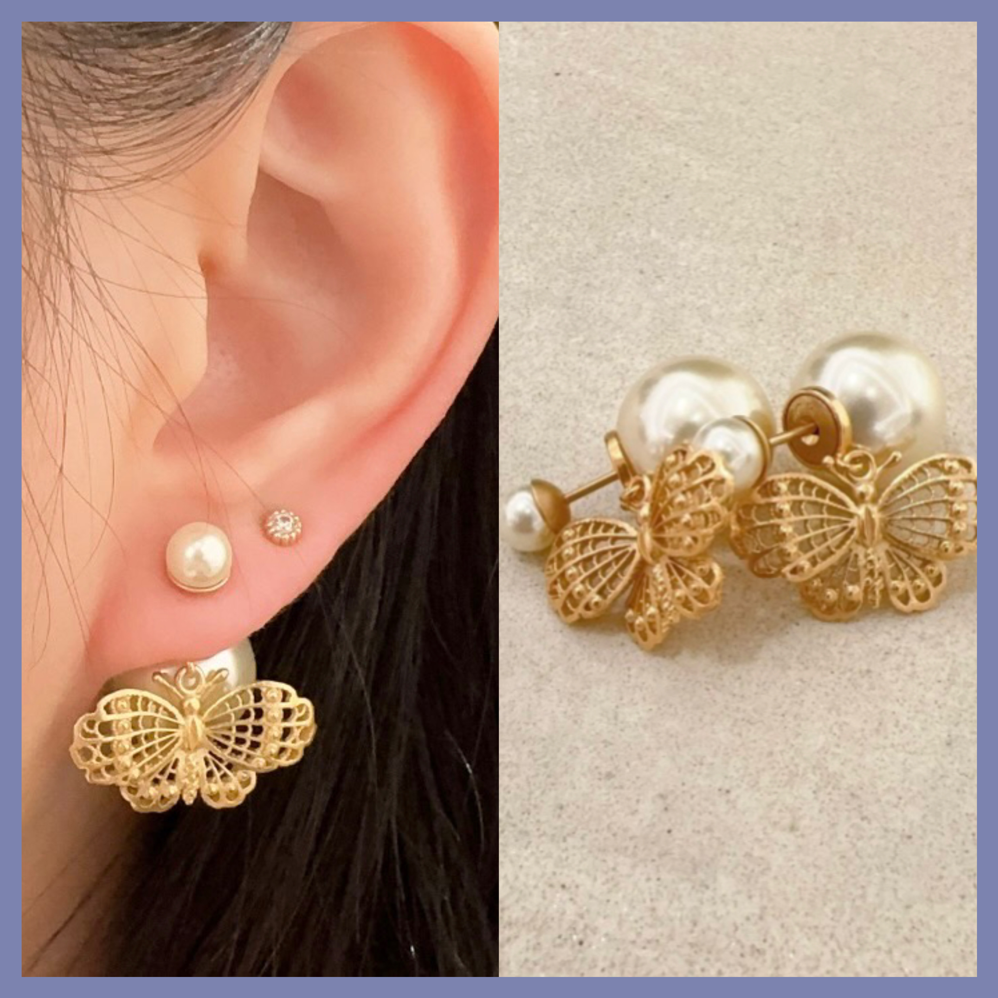 【蝶が揺れる☆】DIOR Tribales ピアス