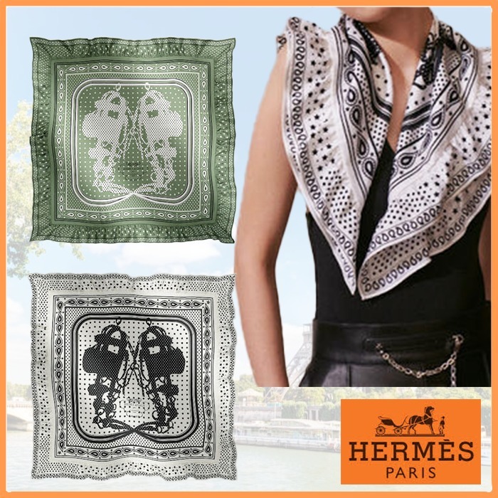 【入手困難】HERMESフリルバンダナ 70 Brides de Gala Bandana
