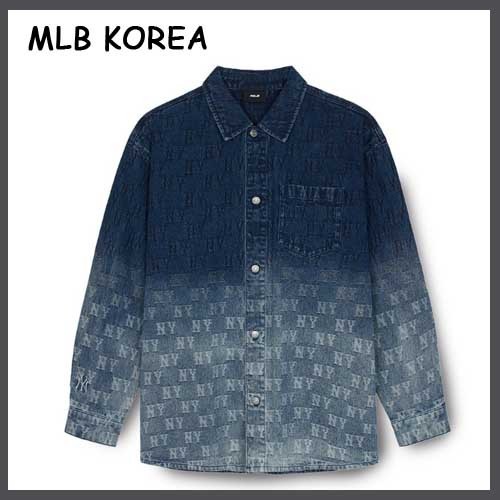 シャツ [MLB Korea]Classic Monogram Gradient Denim Shirt R4884