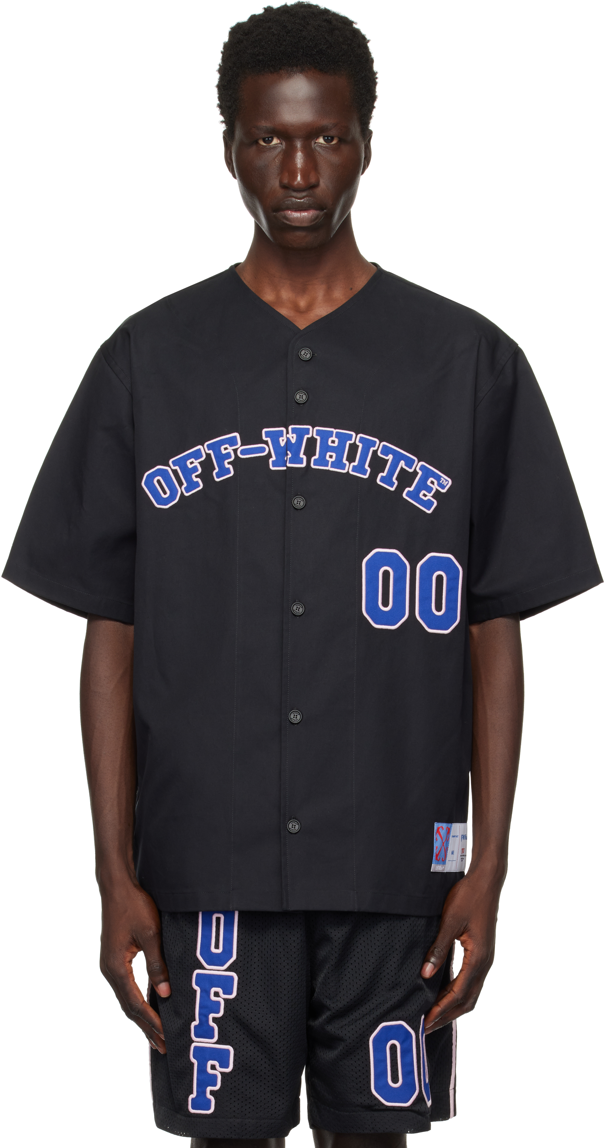 【関税込み】Off-White ブラック Off ベースボールシャツ