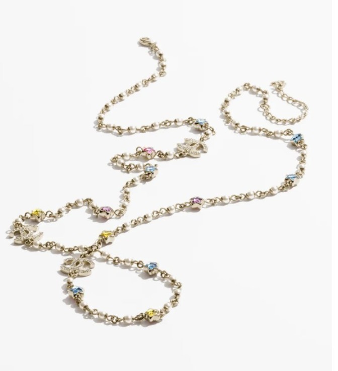 星&パールがお洒落♡【CHANEL】ネックレス カラフルな星やパールが可愛い♡】CHANEL ネックレス