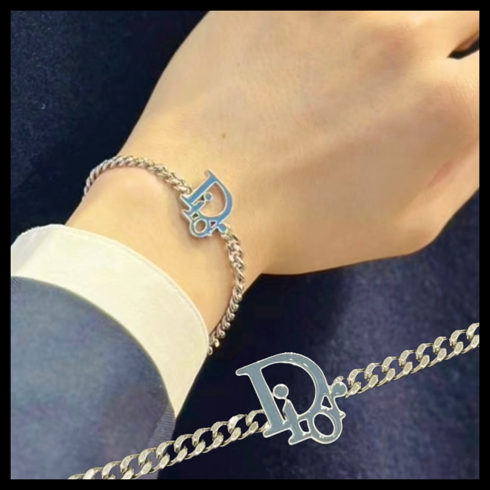 【ブルーがおしゃれ♪】DIOR ブレスレット