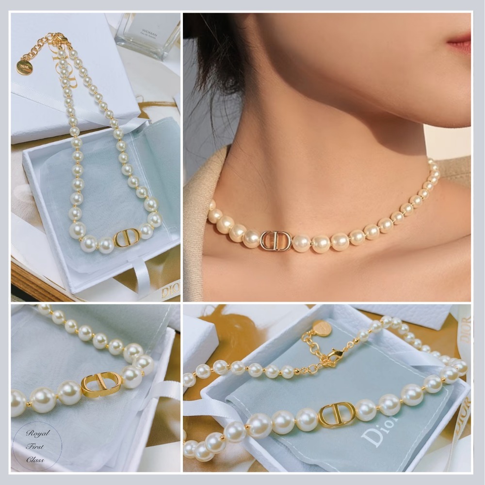 【Dior ディオール】チョーカー ネックレス 30 Montaigne パール