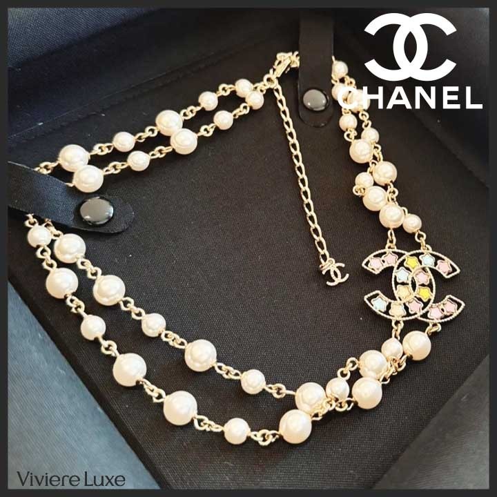 CHANEL - CHANEL クルーズ 2025 フラワー パール ネックレスの