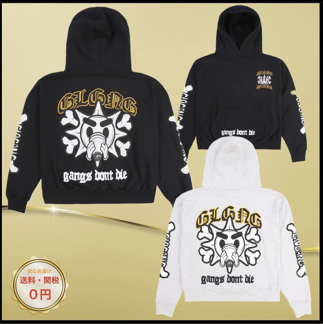 関税なし♪【GLOGANG】Don't Die Bones ★パーカー