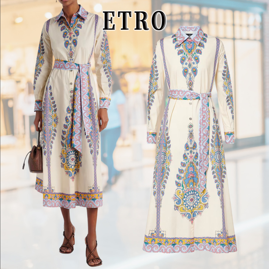 【デイリーから特別なシーンまで】ETRO Aラインシャツドレス