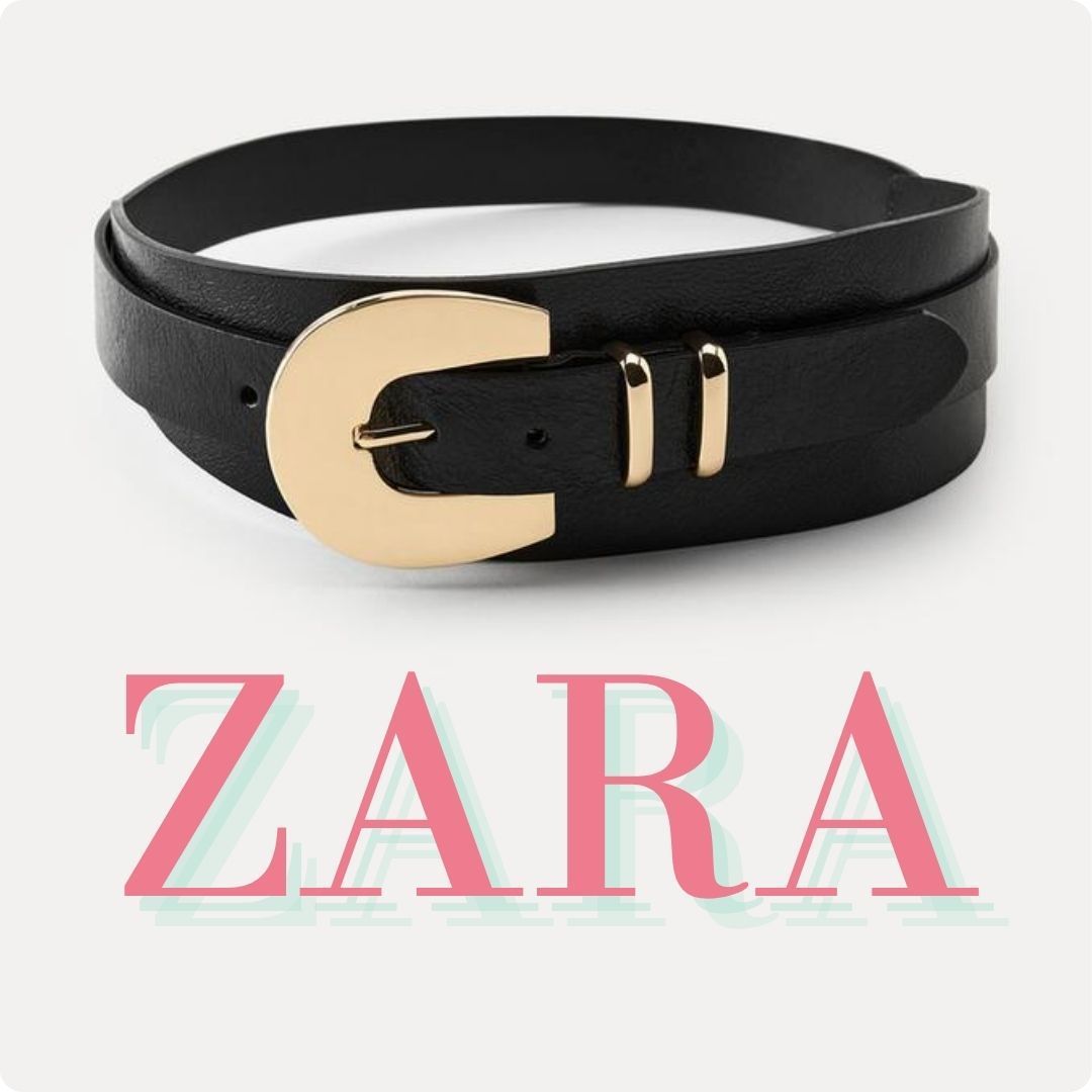 ZARA メタルバックル サッシュベルト 6399/006