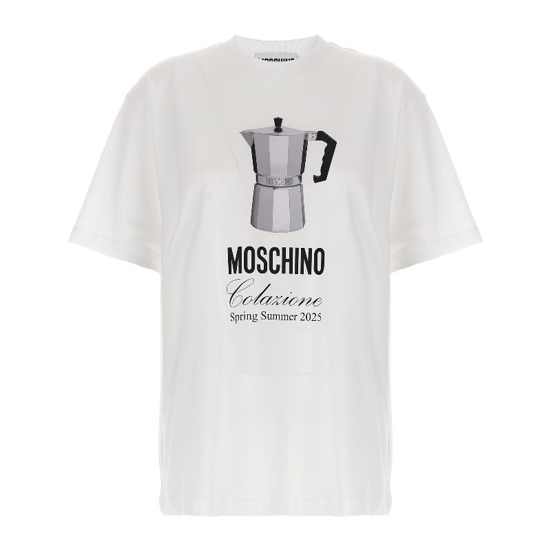 Tシャツ・カットソー Moschino SS25 'Colazione' T-shirt (A07060241 1001)