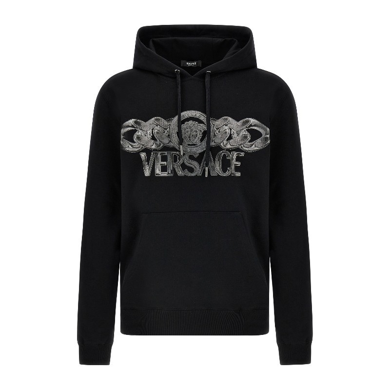 パーカー・フーディ VERSACE SS25 Logo print sweatshirt (10187941A13526 2B510)