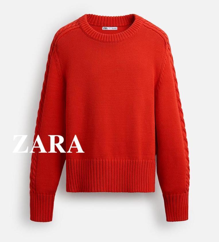 ★ドイツ発*ZARA*新作*LIMITED EDITION/ケーブルスリーブニット