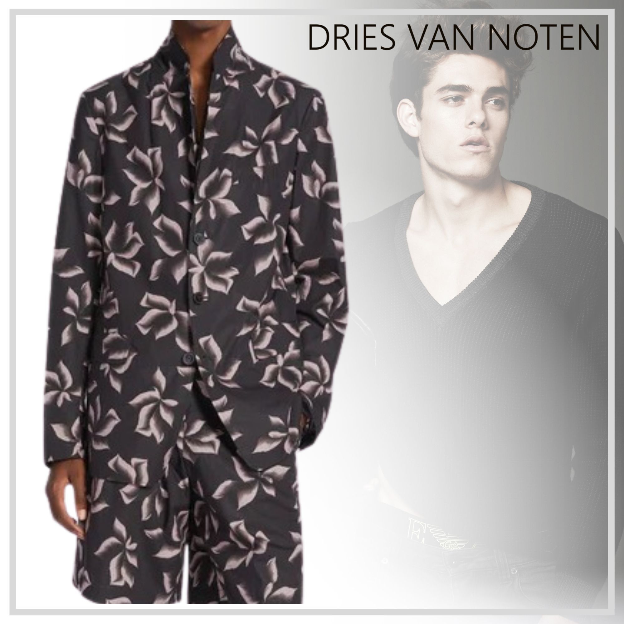 存在感ある【Dries Van Noten】プリント ブレザー 25SS新作