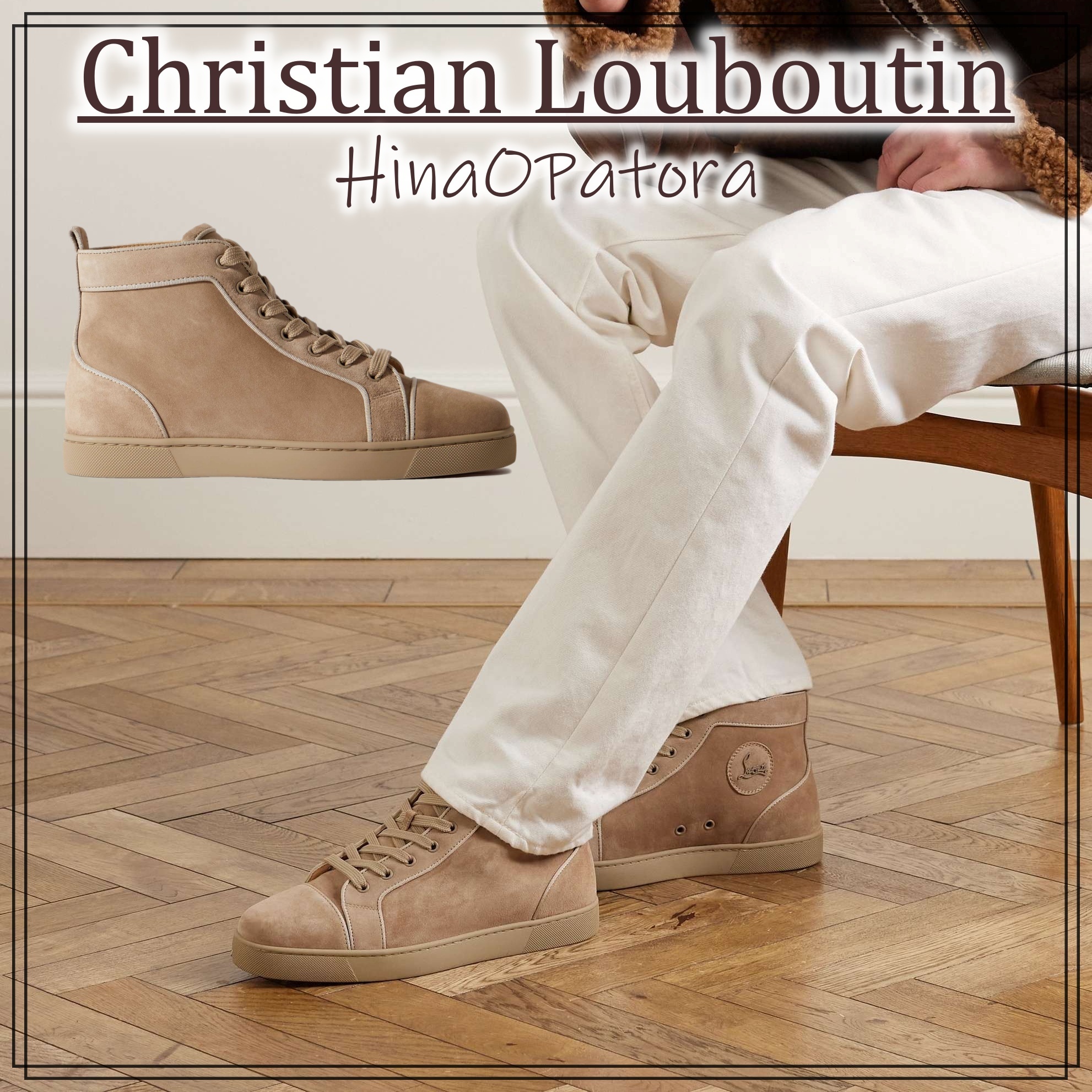 関送込*Christian Louboutin*スエード ハイトップ スニーカー