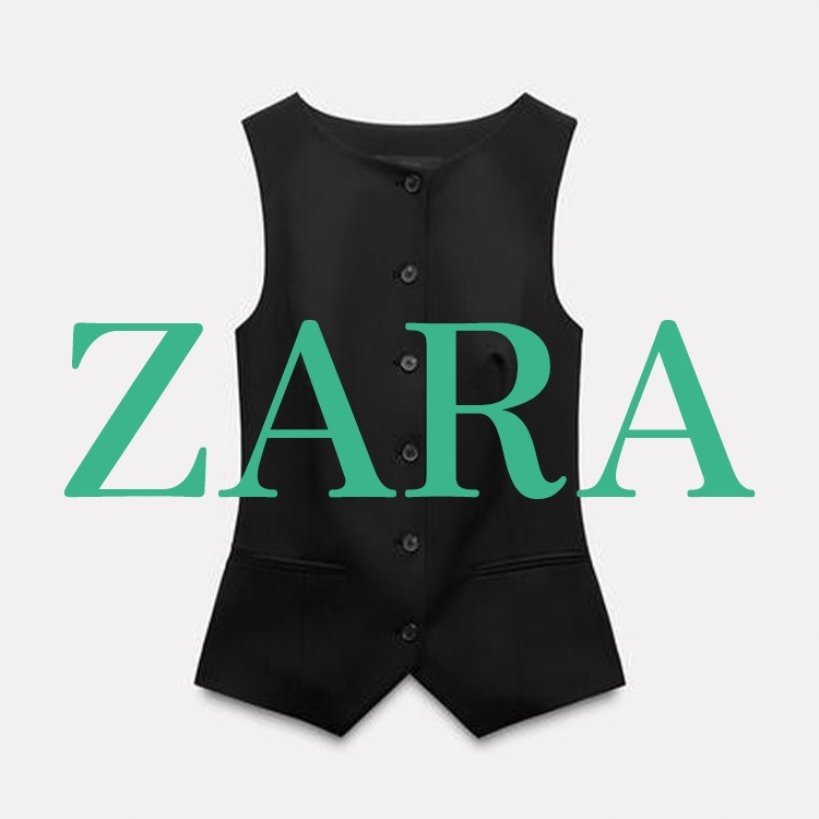 Zara フード付きナイロンベスト | TikTok