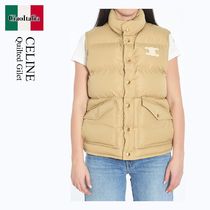 【8/6 限定価格】celine セリーヌトリオンフジレ　ベスト　ベージュ34 ベージュ系 CELINE(セリーヌ) ベスト・ジレ(レディース) - 海外