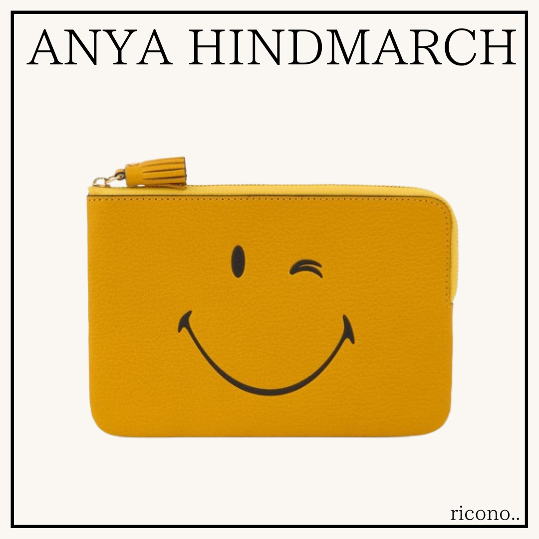関税込☆ANYA HINDMARCH Leather Wink Pouch