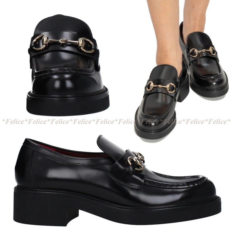 GUCCI ホースビット レザー ローファー