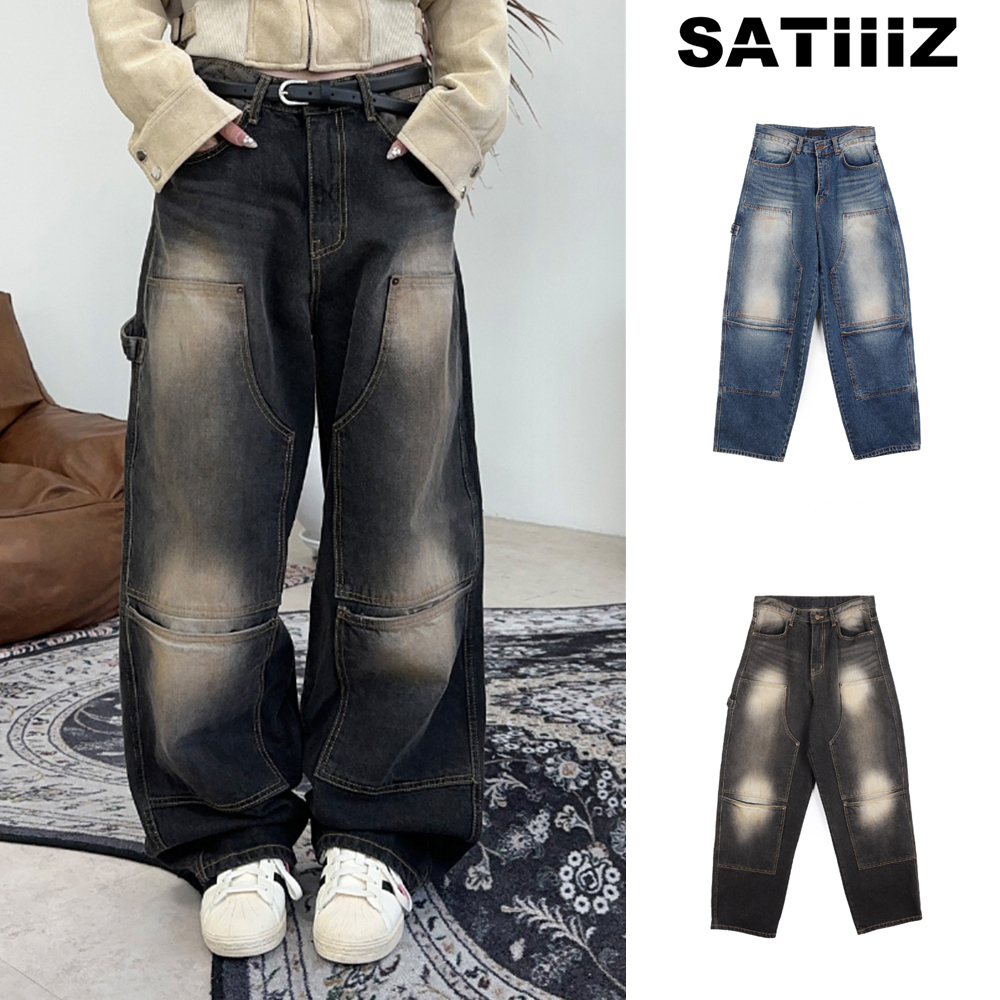 【SATIIIZ】Kenin Washing Carpenter Denim Pants