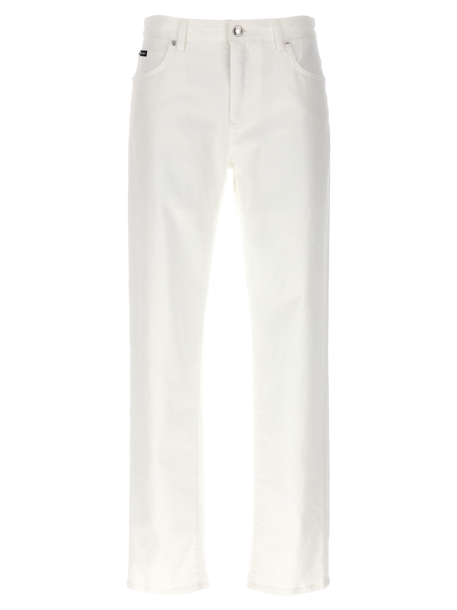 デニム・ジーパン DOLCE & GABBANA Logo plaque jeans White FTCS0DG8IB7