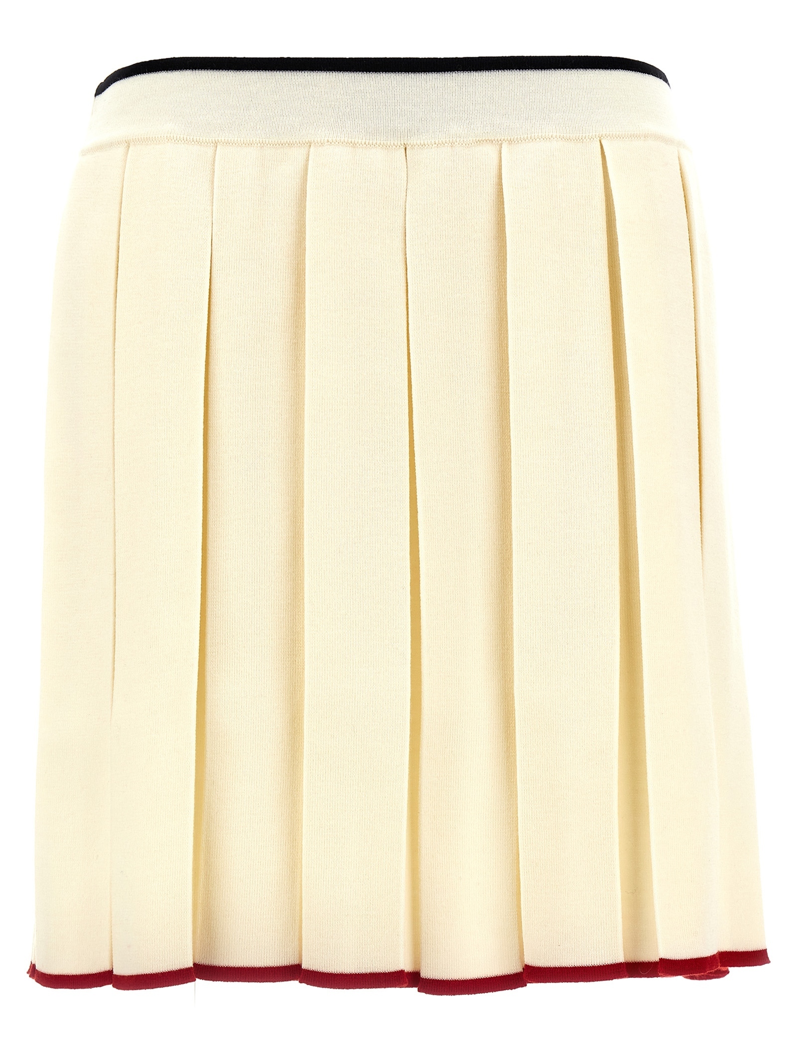 スカート THOM BROWNE Knitted pleated skirt White FKK132BY1037