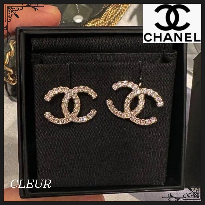 縁起が良い♪】CHANEL クローバーピアス ゴールド