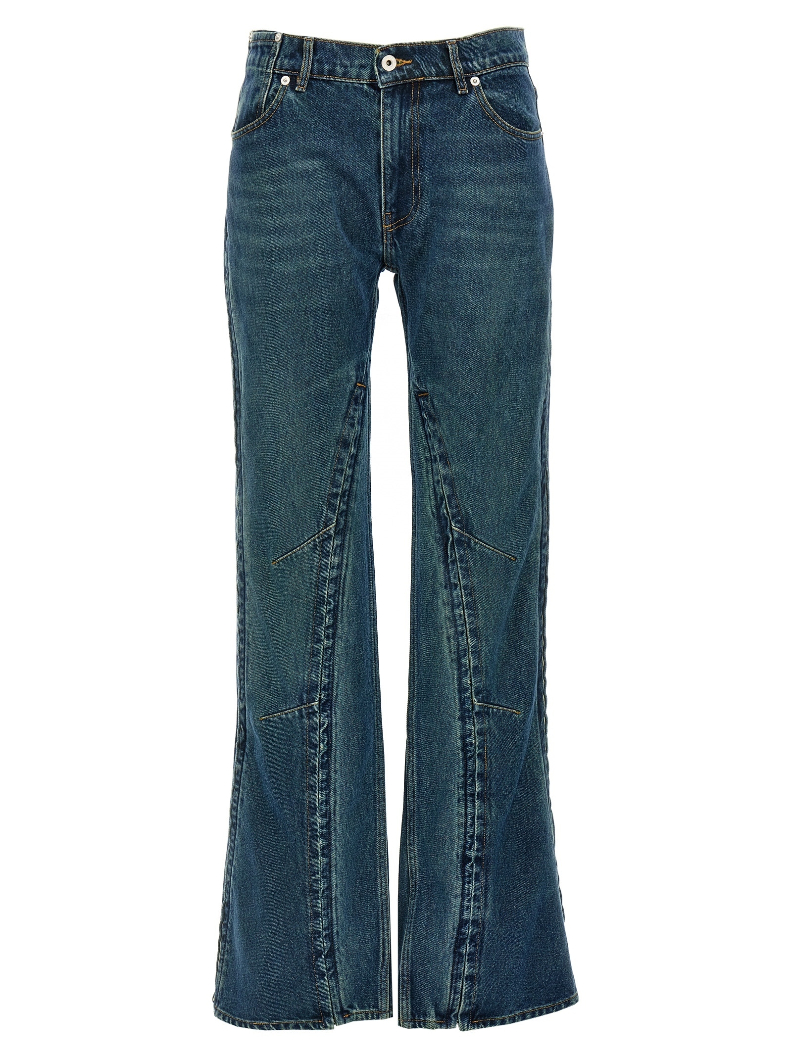 デニム・ジーパン Y/PROJECT 'Evergreen Hook and Eye' jeans Blue 107PA002