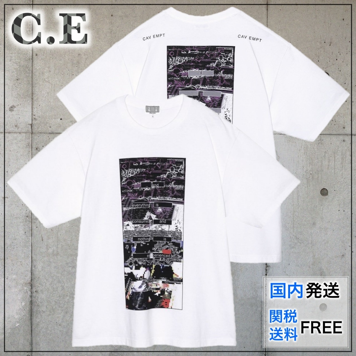 【国内買付】C.E CAVEMPT MD RU X T シーイー Tシャツ ロゴ