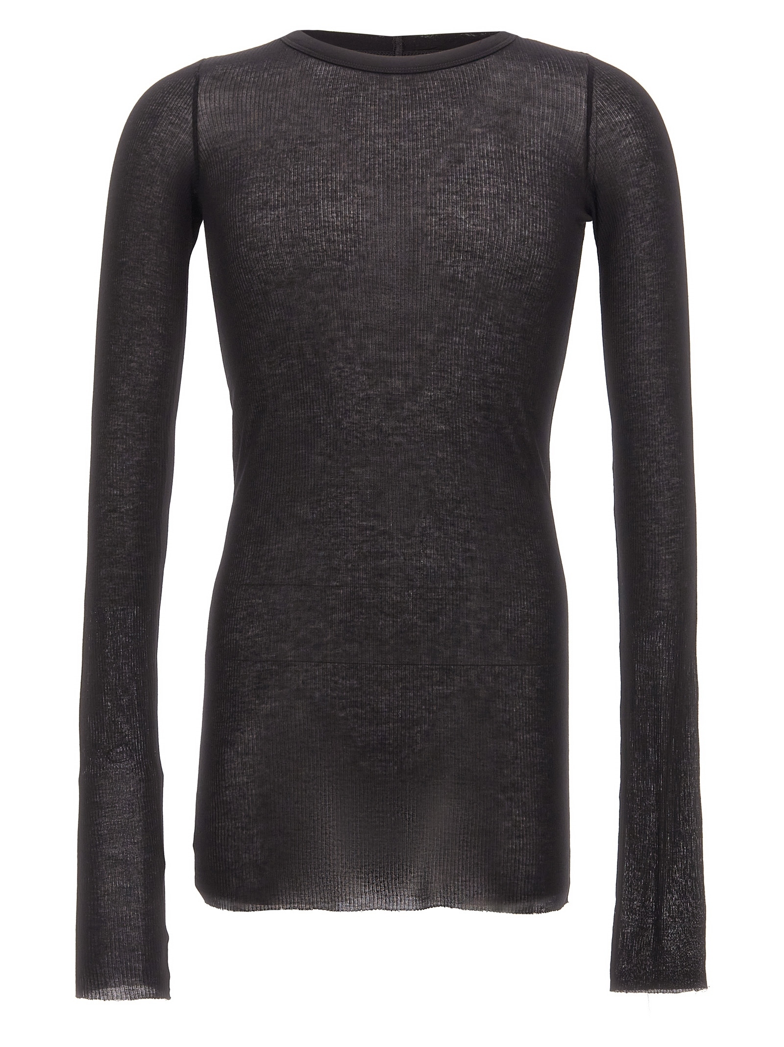 Tシャツ・カットソー RICK OWENS 'Rib' T-shirt Black  RU01E5250RC