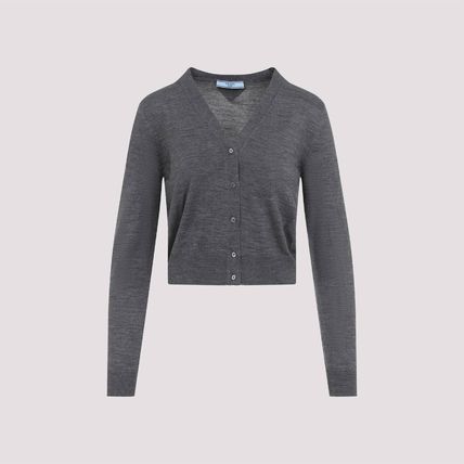 グレー（灰色）系 PRADA(プラダ) カーディガン(レディース