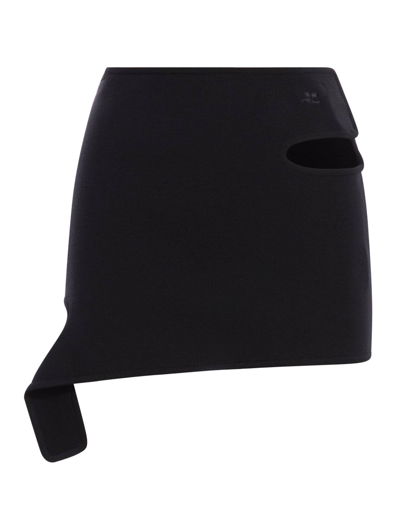 【送料&関税込】CourrA¨ges Black Mini Skirt
