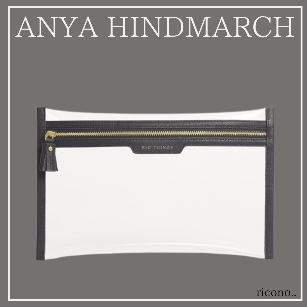 関税無☆ANYA HINDMARCH Big Things Loose Pocket Pouch クリア
