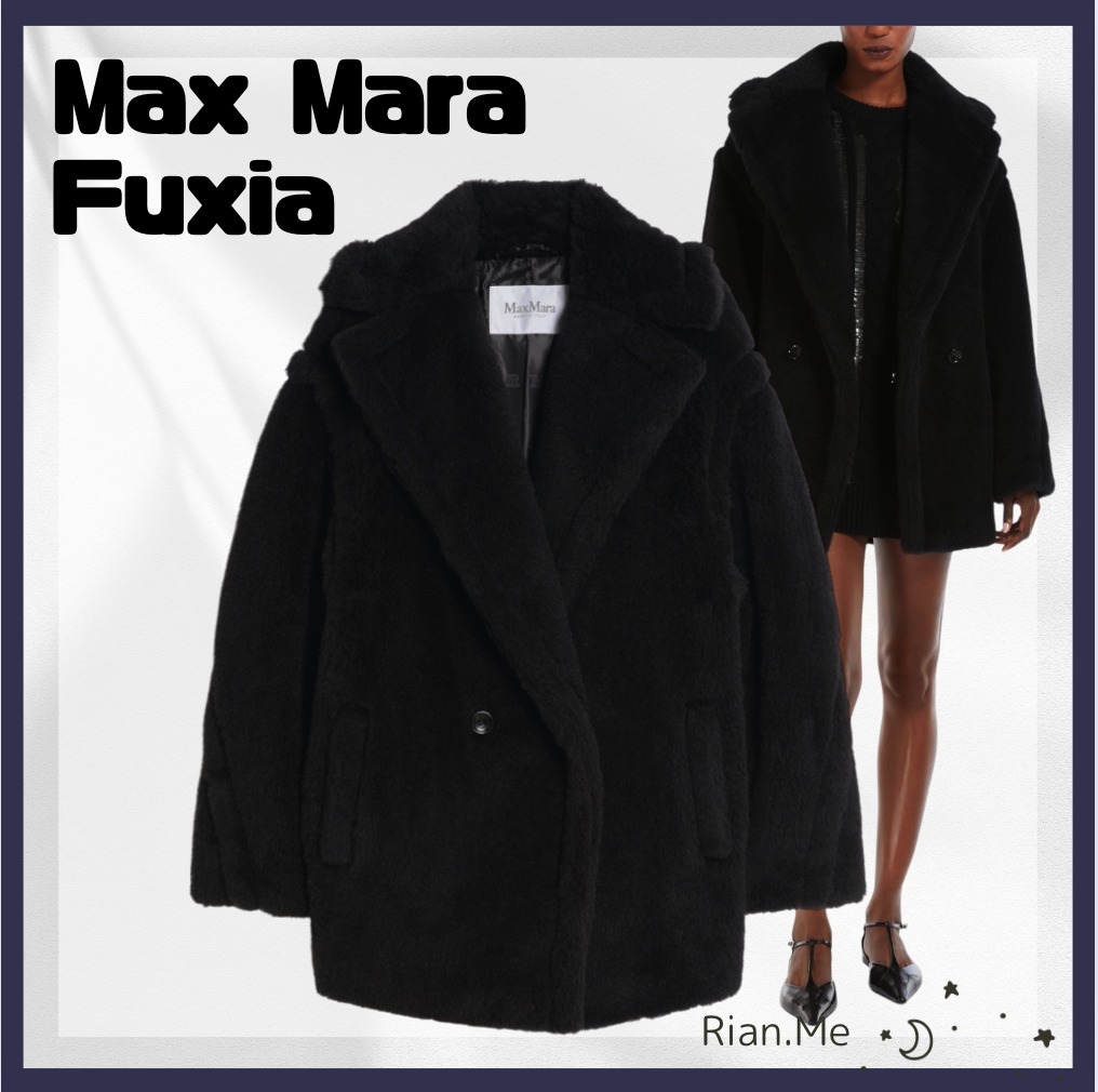 Max Mara◆FUXIA◆テディベア アイコン ショート コート Max Mara☆ Fuxia テディベア アイコン ショート コート (Max