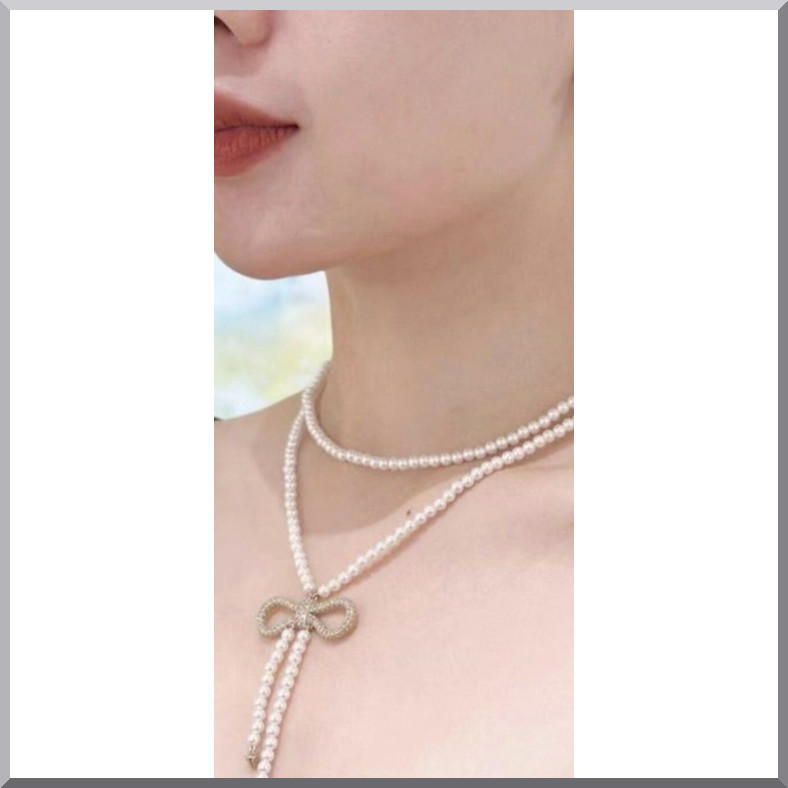 《即発★リボンとパール♪》DIOR Le Noeud de Dior ネックレス