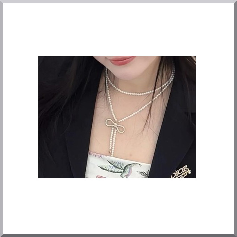 《即発★リボンとパール♪》DIOR Le Noeud de Dior ネックレス