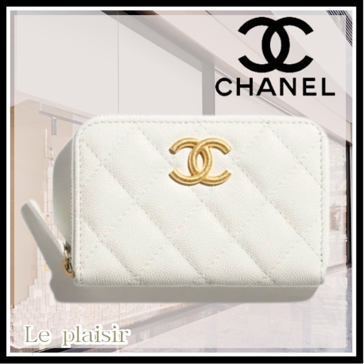 《内側のピンクが可愛い♡》CHANEL ジップコインケース