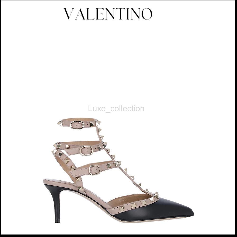 【Valentino】ポインテッドトゥ ケージド パンプス