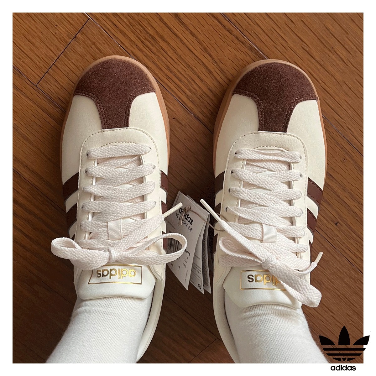 送料・関税込 ★ Adidas VL Court 2.0 Cream Brown
